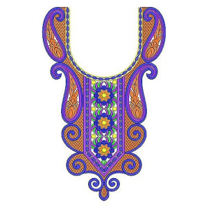 Floral Paisley Cheongsam Top Tunic Dress Neck Embroidery Design