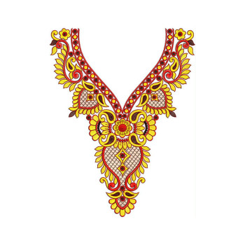 Mirror Neck Gala Embroidery Designs