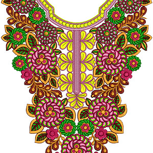 Ladylike Women's Neck Embroidery Design 12526