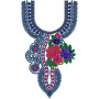 Rose Floral New Pattern Neck Design 12527