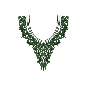 Sweet & Simple V-Neck Embroidery Design 12536