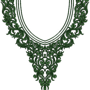 Sweet & Simple V-Neck Embroidery Design 12536