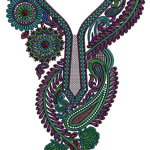 Neck Embroidery Design 12543