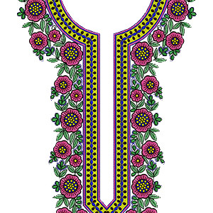 Neck Embroidery Design 12560