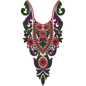 Neck Embroidery Design 12561