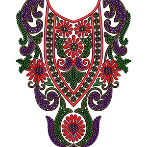 Neck Embroidery Design 12561