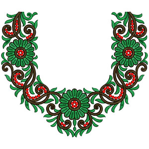 Neck Embroidery Design 13628