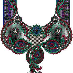 Neck Embroidery Design 13709