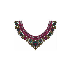 Fancy Neck Embroidery Designs 13813