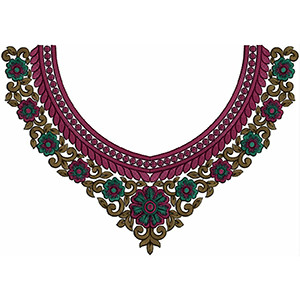 Fancy Neck Embroidery Designs 13813