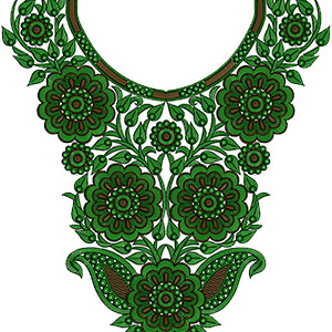 Gifted Neck Embroidery Design 13957