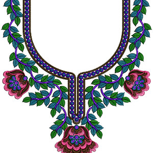 Creative Latest Neck Embroidery Design 13960