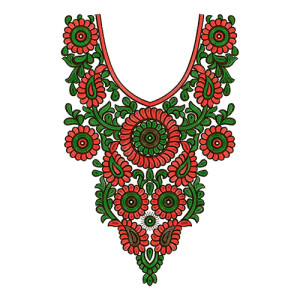 Embroidery Neck Pattern 13961