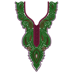 Embroidery Fancy Neck Pattern 13967