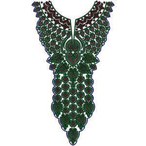 Machine Embroidery Design Neck 13983