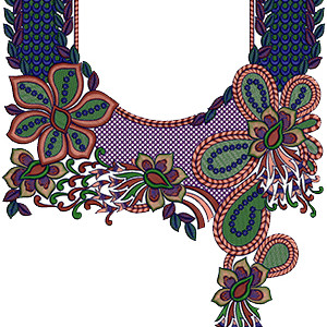 Embroidery Design Neck 13999