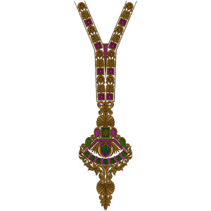 Perfect Women Fashion Neck Embroidery Design 14031