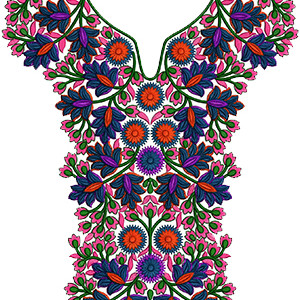 African Royal Kaftan Neck Embroidery Design 14035