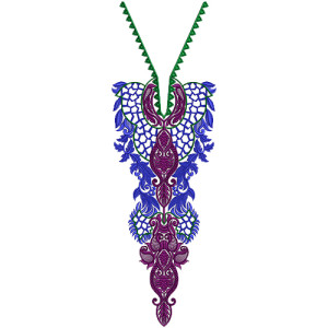 Latest Kashmiri Neck Embroidery Design 14039