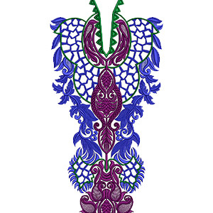 Latest Kashmiri Neck Embroidery Design 14039