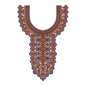 Beautiful Jalabiya Neck Embroidery Design 14068