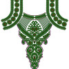 Tunisian Fashion Neck Yoke Gala Embroidery Design 14155