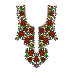 Latest Kurti Embroidery Neck Design 14156