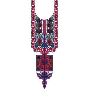 Latest Stylish High Embroidery Neck Design 14158