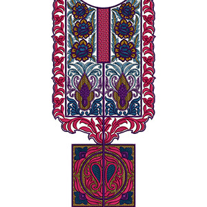 Latest Stylish High Embroidery Neck Design 14158