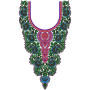 Rich Fashions Neck Embroidery Pattern Design 14677