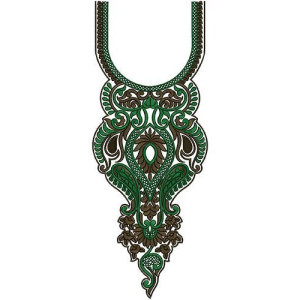 Fashion Women Neck Embroidery Design 14920