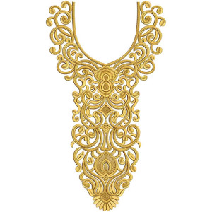 Ladies Neck Embroidery Design 14928