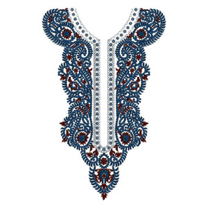 Traditional Neck Embroidery Design 14946