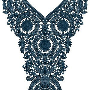Latest Farasha Jalabiya Neck Embroidery Design 15338