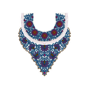 Fashion Women Neck Embroidery Design 15447