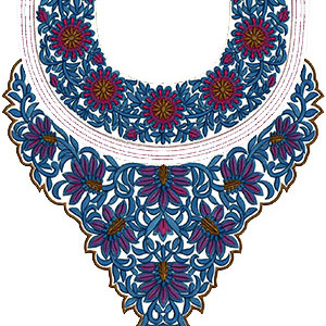 Fashion Women Neck Embroidery Design 15447