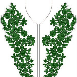Delightful Arabian Neck Embroidery Design 15482