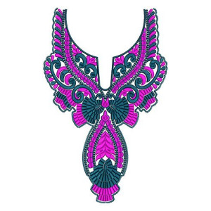 Pakistani Wedding Neck Embroidery Design 15487