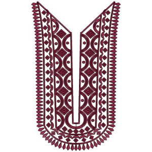 Muslim Dress Neck Embroidery Design 15493