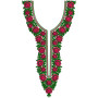 Pakistani Lawn Suit Tunic Neck Embroidery Design 15778