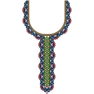 Fashionable Embroidery Neck Design 15779