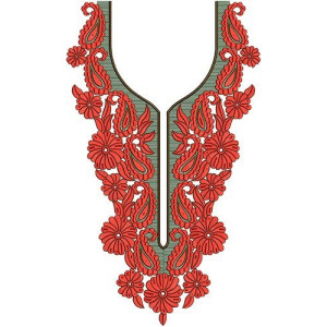 Popular Arabian Clothing Embroidery Design 15781