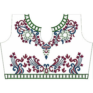 Rich Fashions Neck Embroidery Pattern Design 15790