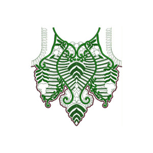Arabic Women Neck Embroidery Design 15816