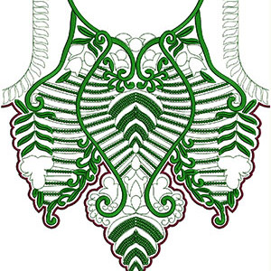 Arabic Women Neck Embroidery Design 15816