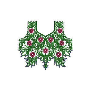 Mexican Hand Embroidery Neck Design 15819