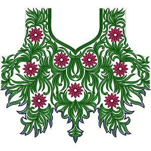 Mexican Hand Embroidery Neck Design 15819