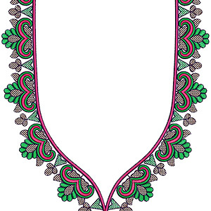 Ladies Fashionable Embroidery Neck Design 16396