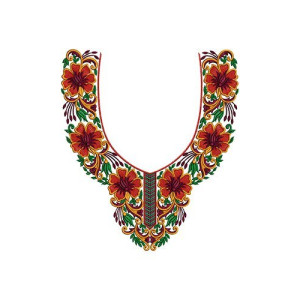 Arab Modest Traditional Clothing Neck Design 16397