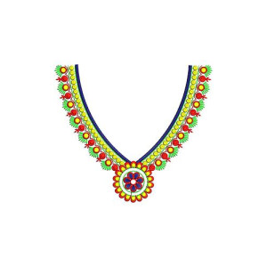 Arabic Robe Neck Embroidery Design 16725